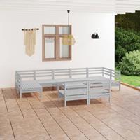 vidaXL 10-tlg. Garten-Lounge-Set Weiß Massivholz Kiefer 