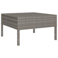 vidaXL 8-delige Loungeset met kussens poly rattan grijs