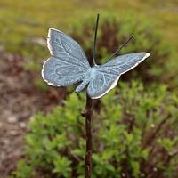 Gartentraum.de Gartenstecker mit lebensgroßem Schmetterling aus Bronze - Schmetterling Gru