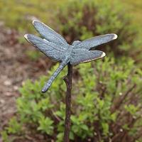 Gartentraum.de Gartenfigur Libelle als Gartenstecker aus Bronze - Libelle Dena