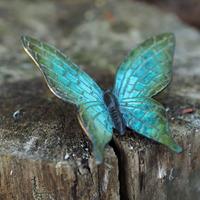 Gartentraum.de Blauer Schmetterling als Dekofigur für den Außenbereich - Schmetterling Jen