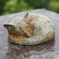 Gartentraum.de Kleine Bronze Tierdeko für den Garten - schlafender Fuchs - Simo