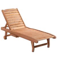 Sunny Ligstoel mobiel tuinligstoel ligstoel strandligstoel dennenhout bruin-rood