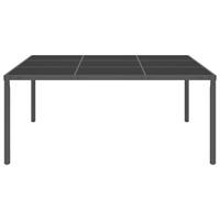 VidaXL Garten-Esstisch Anthrazit 170x170x72 cm Stahl und Glas 