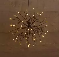 Lumineo Kerstverlichting Led Ster flash 30cm 63 lampjes - Warm Wit