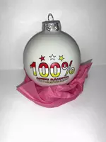 GroenRijk Kerstbal glas 8 cm 100% Oeteldonker | Wit
