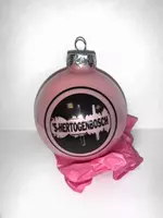 GroenRijk Kerstbal glas 8 cm Bossche skyline | Roze
