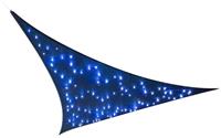 perel Solar Sonnensegel Sternenhimmel mit 100 LEDs Dreieck Dunkelbau 3,6m