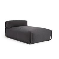 Kave Home Modulaire Outdoor Bank Square Chaise Longue - Donkergrijs