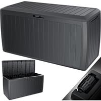 KESSER Â Auflagenbox Kissenbox 290 Liter mit abschlieÃŸbarem Deckel Haltegriffe Gartenbox, Anthrazit - 