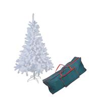 Bellatio Witte kunst kerstboom/kunstboom 180 cm inclusief opbergzak -