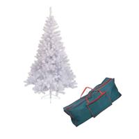 Kunst kerstboom wit Imperial pine 525 tips 180 cm inclusief opbergzak -