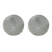Bellatio 6x stuks ronde placemats zilver cm van kunststof -