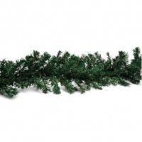 Bellatio Set van 4x stuks kerst guirlande dennen slingers groen 270 cm -