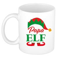 Bellatio Papa Elf koffiemok / theebeker kerstcadeau vader 300 ml -