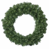 Decoris Set van 2x stuks groene kerstkrans / dennenkrans 60 cm met 200 takken kerstversiering -