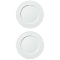 Bellatio 10x stuks diner borden/onderborden wit 33 cm -