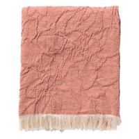 Dutch Decor FLORINE - Plaid met patroon 140x180 cm Muted Clay - roze - 