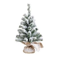 Everlands Kunstboom/kunst kerstboom met sneeuw 45 cm - Kunst kerstboompjes/kunstboompjes