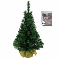 Bellatio Decorations Volle mini kerstboom/kunstboom Groen