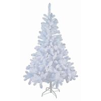 Bellatio Decorations Witte kunst kerstboom/kunstboom 150 cm - Kunst kerstbomen / kunstbomen