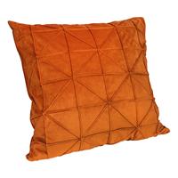 Quvio Kussenhoes met grafisch patroon - 50 x 50 cm - Fluweel - Oranje