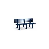 BLOME Sitzbank | Kunststoff | Breite 2000 mm | Stahlblau Bank Bank aus Holz Metall - Stahlblau