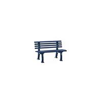 BLOME Sitzbank | Kunststoff | Breite 1200 mm | Stahlblau Bank Bank aus Holz Metall - Stahlblau