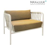 Gartentraum.de Outdoor Loungesessel von Max & Luuk mit Aluminiumgestell - inklusive Kissen - Linda Loungesessel