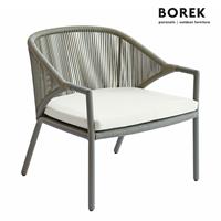 Gartentraum.de Eleganter Loungesessel mit Kissen fÃ¼r den Garten aus Aluminium - Borek - Madeira Loungesessel