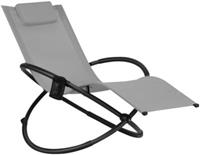 Coast showkelling liegen stoel buiten opvouwbare ontspannen leugenachtige tuinlounder 74 x 144 x 84,5 cm grijs
