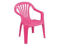 Sunnydays Kinderstoel - roze - kunststof - buiten/binnen 37 x B35 x H52 cm - tuinstoelen - Kinderstoelen
