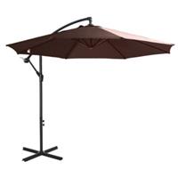 Sunny Afneembare parasol zweefparasol zwengelparasol met handkruk, koffie
