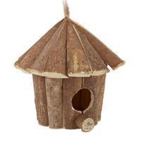 RELAXDAYS Mini Vogelhaus aus Holz natur
