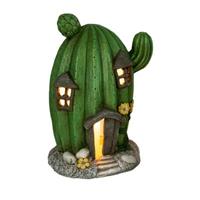 HTI-Living Keramik-Windlicht Kaktus grün