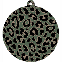 Label2X Kersthanger leopard groen