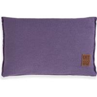 Knit Factory Uni Kussen - Violet - 60x40 cm
