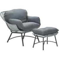 Garden Impressions Selene fauteuil met voetenbank - Soft groen