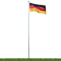 Westfalia Fahnenmast ca. 6 Meter mit Deutschlandflagge aus Aluminium - 