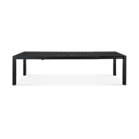 Lisomme Storm tuintafel zwart - verlengbaar - 205 x 100 cm