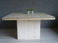 Het Steigerhouthuis Steigerhouten Tafel Vierkant Blok - 100 x 100 x 78 cm