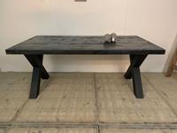 Het Steigerhouthuis Steigerhouten Tafel Cross Industrieel Black - 270 x 120 x 78 cm