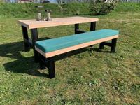 Het Steigerhouthuis Steigerhouten Tafel Industrieel Douglas Set - 210 x 85 x 78 cm