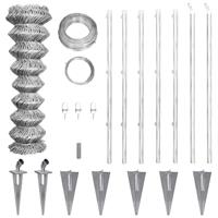 VidaXL Gaashek met palen 15x1,25 m gegalvaniseerd staal - 