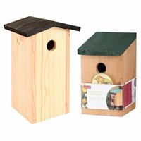 Nestkastjes/vogelshuisjes set van 2x stuks voor tuinvogels -