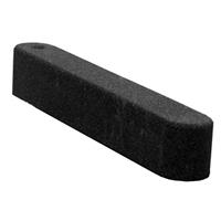 granugreen Rubber zandbak rand / opsluitband - 100 x 15 x 15 cm - Zwart
