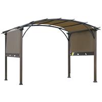 Outsunny paviljoen pergola met verstelbaar stoffen dak uv +50 waterbestendig textileen staal | Aosom Netherlands