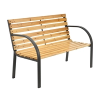 Juskys Gartenbank Modena – 2-Sitzer Sitzbank mit Armlehnen & Rückenlehne – 120x62x82 cm