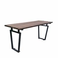 Gartentraum.de Moderner Tisch aus Holz und Metall für den Garten - Arnaldur