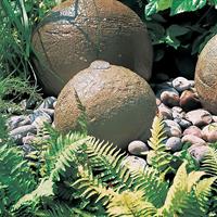 Gartentraum.de Robuster Kugel Quellstein aus Stein für den Garten - Pallare / 25,5cm (Dm); 16kg